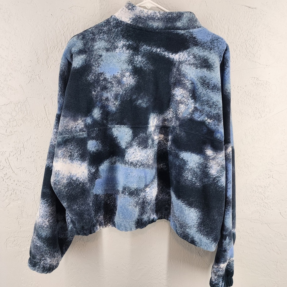 Nike Large | Therma-FIT Fleece Quarter Zip Pullover Blue Tie Dye Sweatshirt - Picture 3 of 5